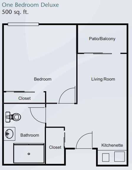Brookdale Brookhurst - floor plan 1 bedroom deluxe.JPG