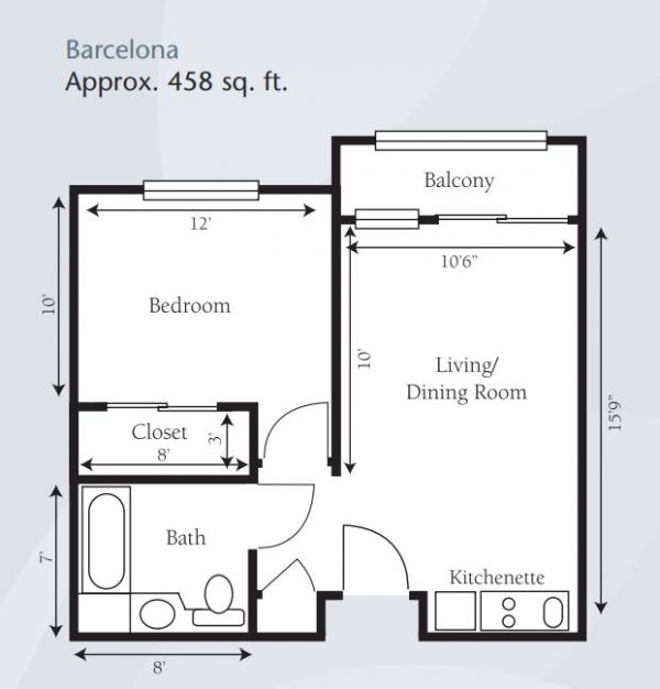 Brookdale Irvine - floor plan 1 bedroom Barcelona.JPG