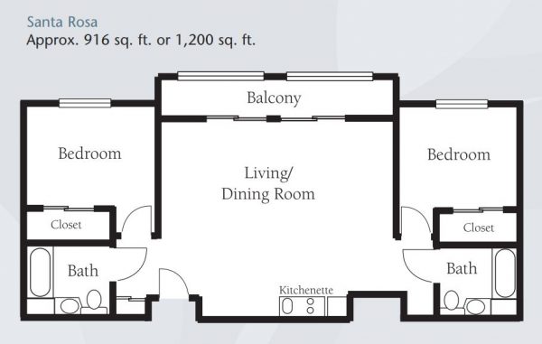 Brookdale Irvine - floor plan 2 bedroom Santa Rosa.JPG