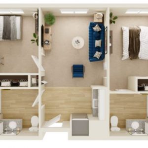 Clearwater at North Tustin - 12 - Floor Plan - AL 2 bedroom.JPG