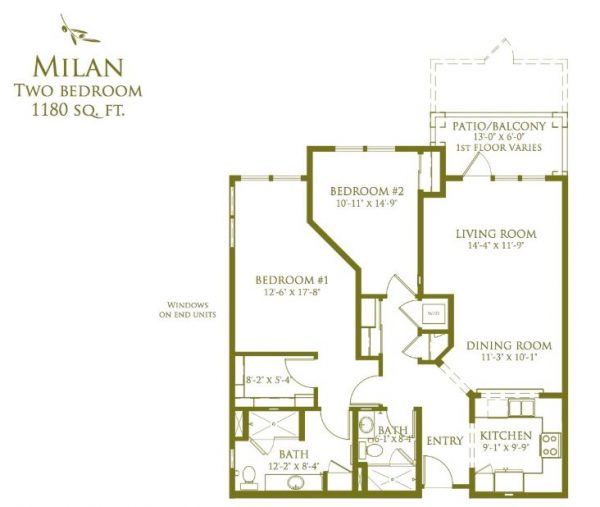 Oakmont of Capriana - floor plan 2 bedroom Milan.JPG