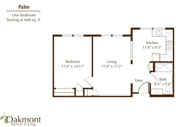 Oakmont of Huntington Beach - floor plan 1 bedroom Palm.JPG