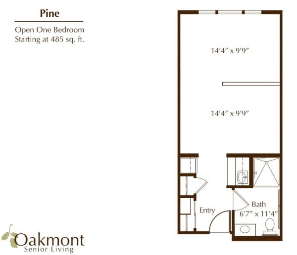 Oakmont of Huntington Beach - floor plan 1 bedroom Pine.JPG