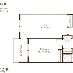 Oakmont of Huntington Beach - floor plan 1 bedroom Redwood B.JPG