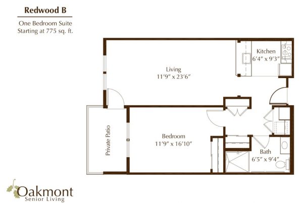 Oakmont of Huntington Beach - floor plan 1 bedroom Redwood B.JPG