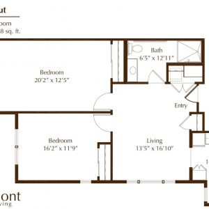 Oakmont of Huntington Beach - floor plan 2 bedroom Walnut.JPG