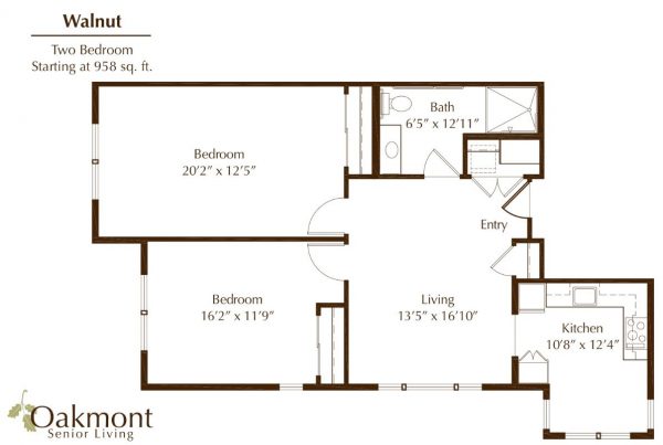 Oakmont of Huntington Beach - floor plan 2 bedroom Walnut.JPG