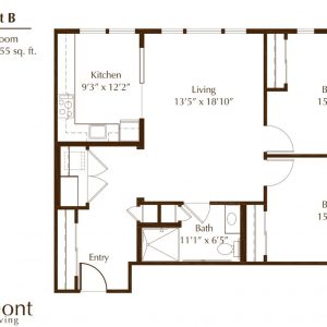 Oakmont of Huntington Beach - floor plan 2 bedroom Walnut B.JPG