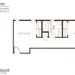 Oakmont of Huntington Beach - floor plan shared room Cypress.JPG