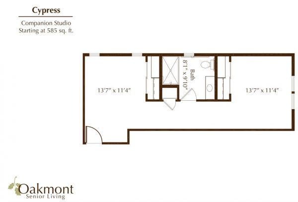 Oakmont of Huntington Beach - floor plan shared room Cypress.JPG