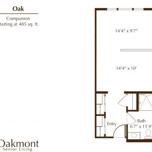 Oakmont of Huntington Beach - floor plan shared room Oak.JPG