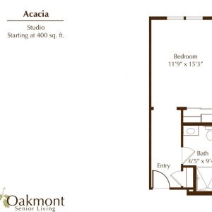 Oakmont of Huntington Beach - floor plan studio Acacia.JPG