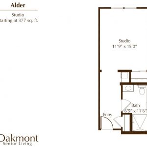 Oakmont of Huntington Beach - floor plan studio Alder.JPG