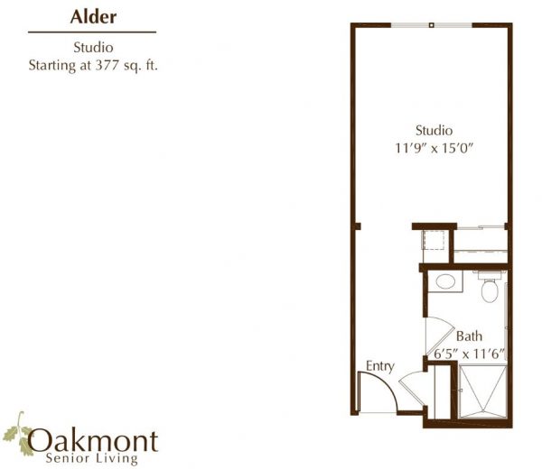 Oakmont of Huntington Beach - floor plan studio Alder.JPG