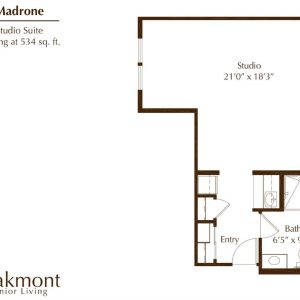 Oakmont of Huntington Beach - floor plan studio Madrone.JPG