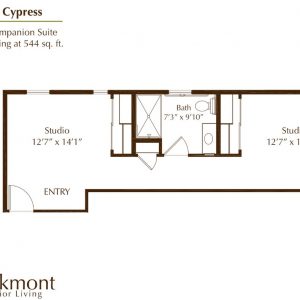 Oakmont of Orange - floor plan shared room Cypress.JPG