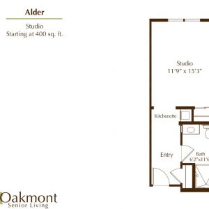 Oakmont of Orange - floor plan studio Alder.JPG