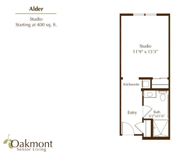 Oakmont of Orange - floor plan studio Alder.JPG