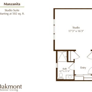 Oakmont of Orange - floor plan studio Manzanita.JPG