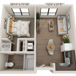 Park View Estates - 14 - Floor Plan One bedroom.JPG