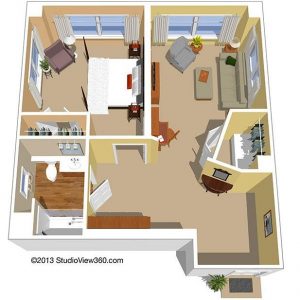 Sunrise at Mission Viejo - floor plan 2 bedroom suite.JPG