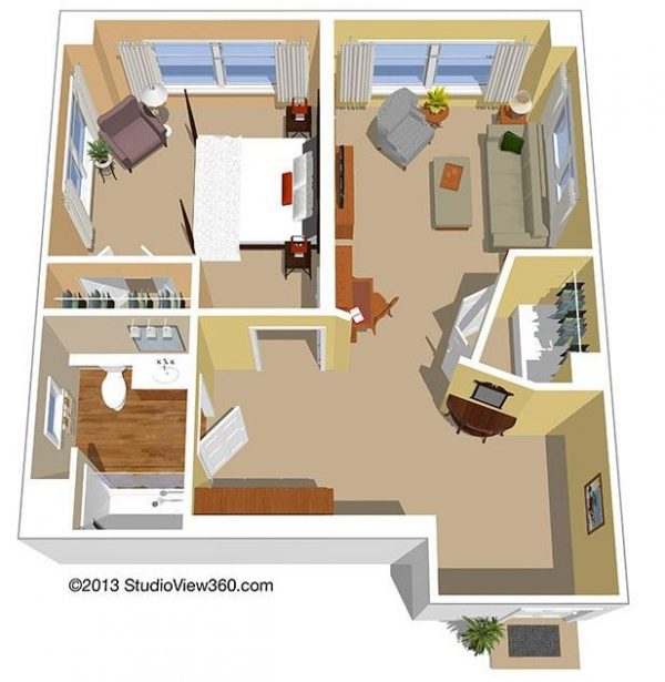 Sunrise at Mission Viejo - floor plan 2 bedroom suite.JPG