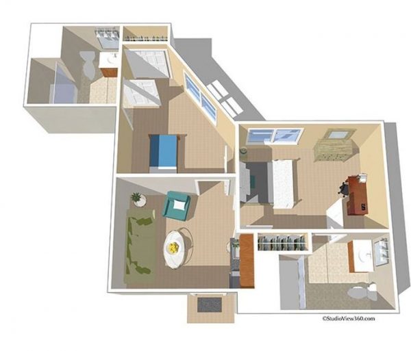 Sunrise at Yorba Linda - floor plan 2 bedroom suite.JPG