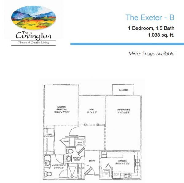 The Covington - floor plan IL 1 bedroom The Exeter B.JPG