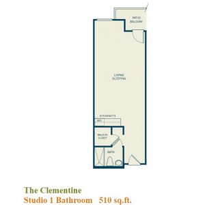 The Groves of Tustin - floor plan studio The Clementine.JPG