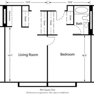 Villa Valencia - floor plans 1 bedroom Casa 2.JPG