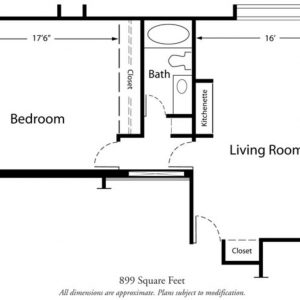 Villa Valencia - floor plans 1 bedroom Casa.JPG