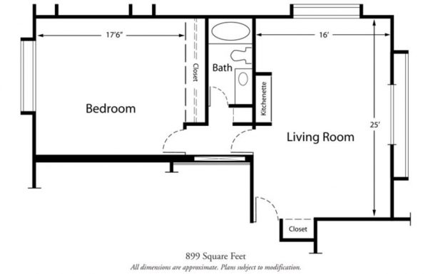 Villa Valencia - floor plans 1 bedroom Casa.JPG