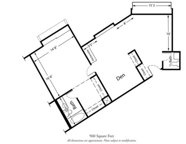 Villa Valencia - floor plans 1 bedroom Valencia.JPG