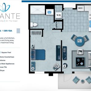 Vivante on the Coast - floor plans 1 bedroom Plan B.JPG