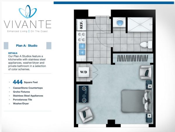 Vivante on the Coast - floor plans studio Plan A.JPG