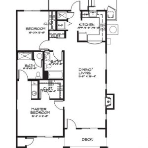Walnut Village - floor plans 2 bedroom cottage.JPG