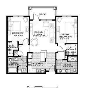 Walnut Village - floor plans 2 bedroom E1.JPG