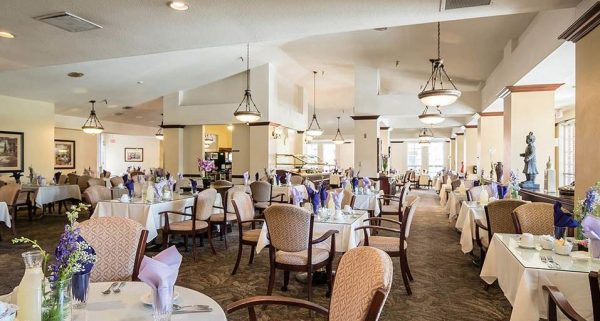 Carmel Village Retirement Community 3 - dining hall.JPG