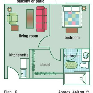 Carmel Village Retirement Community floor plan 1 bedroom 3 4.JPG