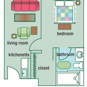 Carmel Village Retirement Community floor plan 1 bedroom.JPG