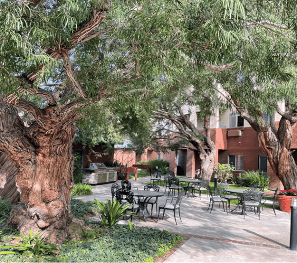 Carmel Village Retirement Community patio.png